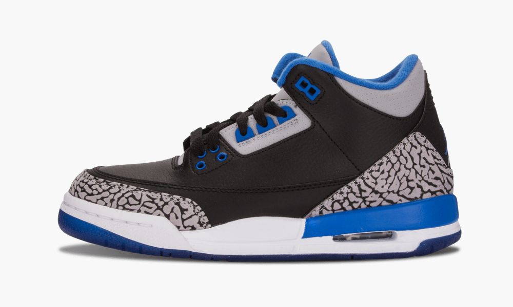 Sapatos Nike AIr Jordan 3 Retro BG "Esportivos Blue" Criança Pretas Azuis Cinzentas | Portugal-0725934