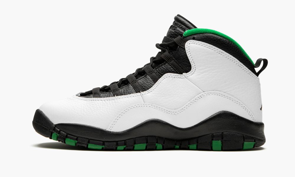 Sapatos Nike Air Jordan 10 Retro (GS) "Seattle" Criança Pretas Branco Verdes | Portugal-8350921