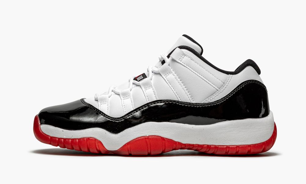 Sapatos Nike Air Jordan 11 Low GS "Concord Bred" Criança Pretas Branco Vermelhas | Portugal-3260894