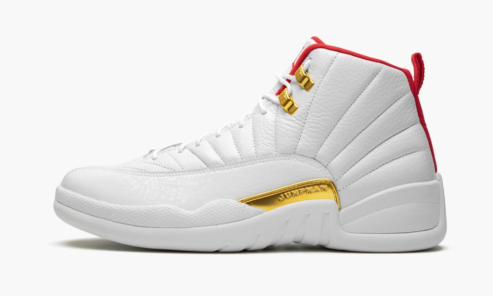 Sapatos Nike Air Jordan 12 "FIBA" Masculino Vermelhas Branco Douradas | Portugal-0316728