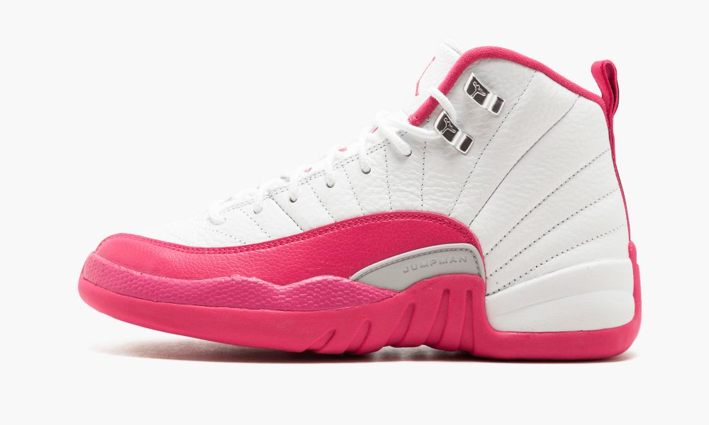 Sapatos Nike Air Jordan 12 Retro GG "Valentine's Day" Criança Branco Rosa Prateadas | Portugal-3870145