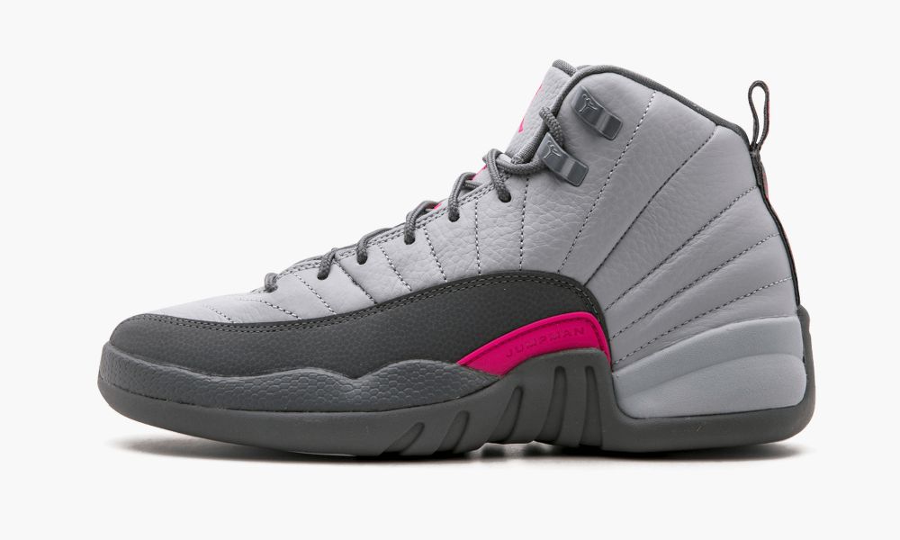 Sapatos Nike Air Jordan 12 Retro GG "Wolf Grey / Vivid Pink" Criança Rosa Cinzentas | Portugal-2835746