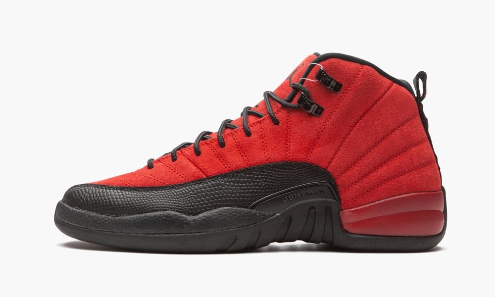 Sapatos Nike Air Jordan 12 Retro GS "Reverse Flu Game" Criança Pretas Vermelhas | Portugal-3269158