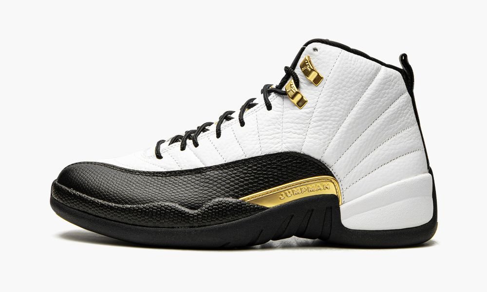 Sapatos Nike Air Jordan 12 Retro "Royalty Taxi" Masculino Pretas Branco Douradas | Portugal-0921578