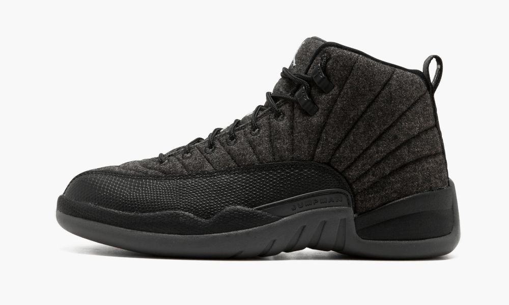 Sapatos Nike Air Jordan 12 Retro Wool Masculino Pretas Prateadas Cinzentas | Portugal-5390627