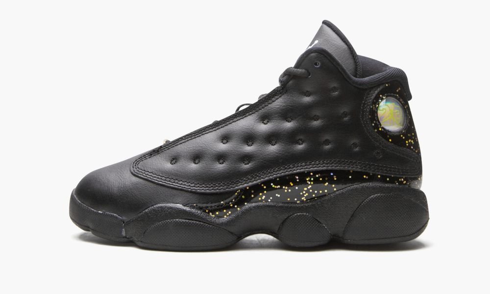 Sapatos Nike Air Jordan 13 Retro PS "Gold Glitter" Criança Pretas Douradas | Portugal-6398120