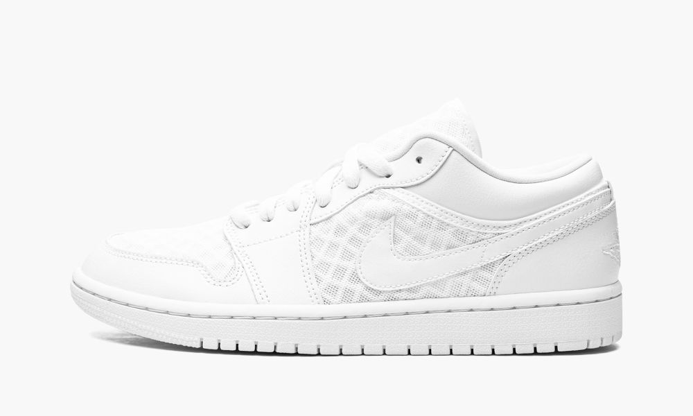 Sapatos Nike Air Jordan 1 LOW BREATHE "Triple White" Feminino Branco | Portugal-4269583