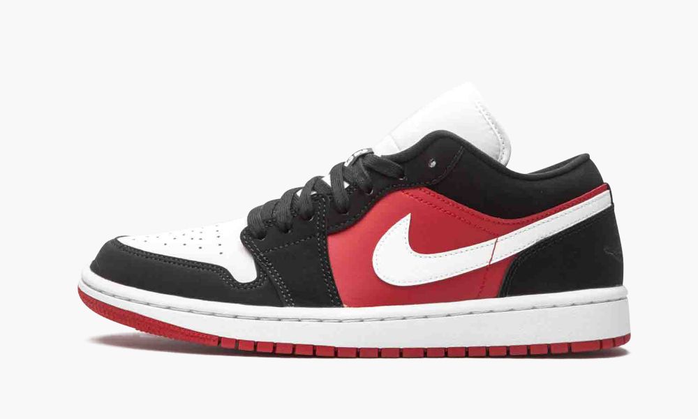 Sapatos Nike Air Jordan 1 Low "Black / White / Gym Red" Feminino Pretas Vermelhas Branco | Portugal-6835209