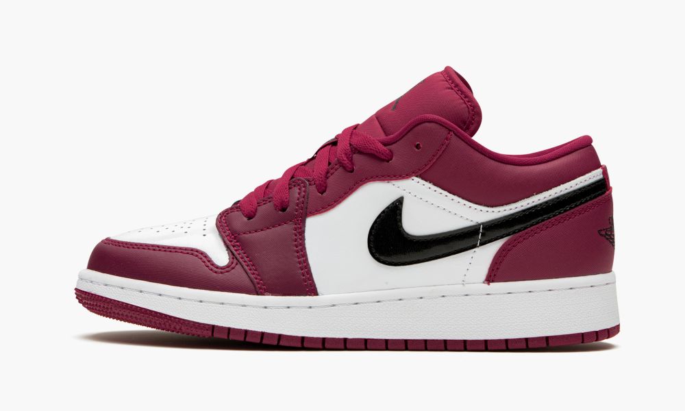 Sapatos Nike Air Jordan 1 Low (GS) "Noble Red" Criança Pretas Vermelhas Branco | Portugal-1425906