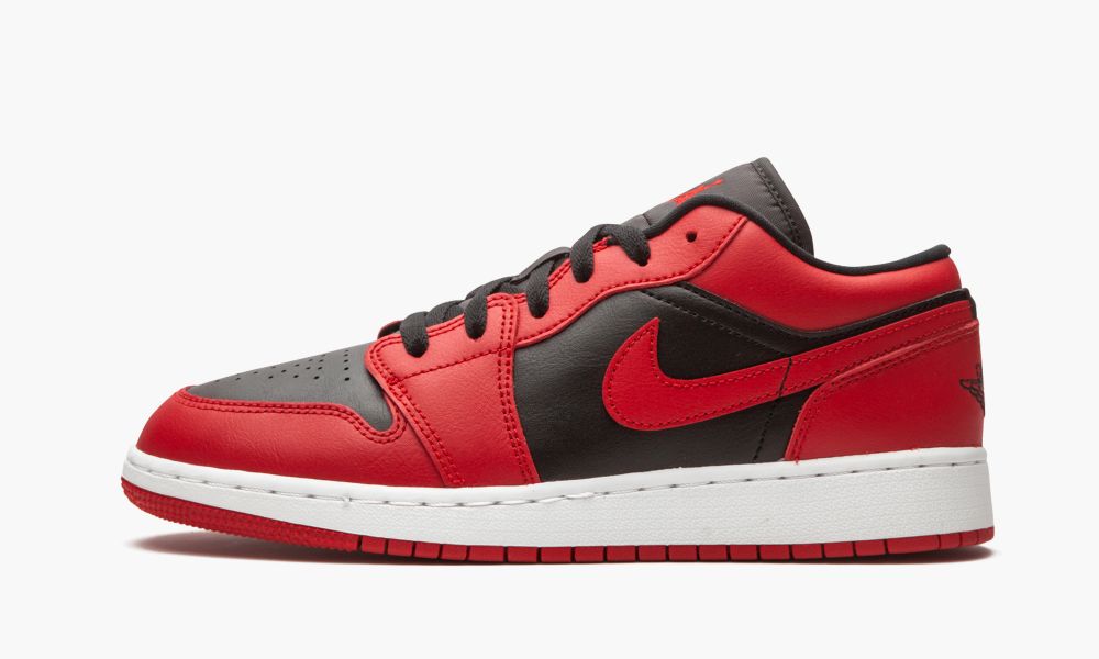 Sapatos Nike Air Jordan 1 Low (GS) "Reverse Bred" Criança Pretas Vermelhas Branco | Portugal-8673519