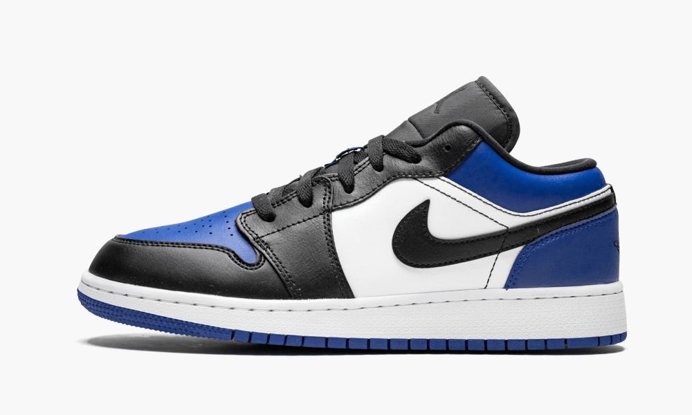 Sapatos Nike Air Jordan 1 Low (GS) "Royal Biqueira" Criança Pretas Azuis Branco Azul Marinho | Portugal-5028796