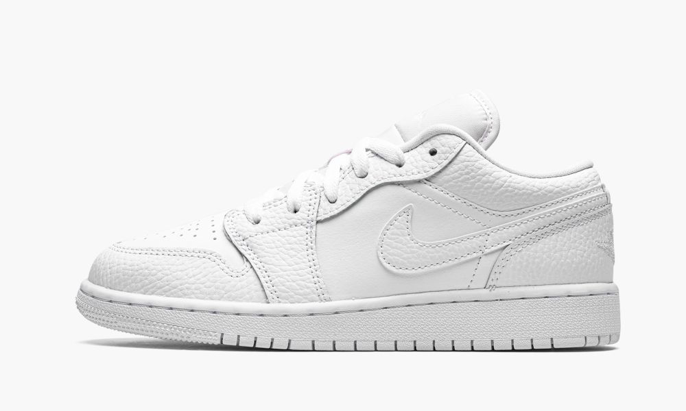 Sapatos Nike Air Jordan 1 Low GS "Triple White" Criança Branco | Portugal-0241976