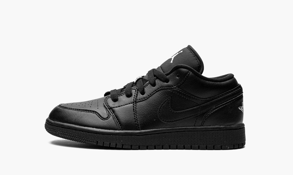 Sapatos Nike Air Jordan 1 Low GS "Triple Black" Criança Pretas Branco | Portugal-7693510