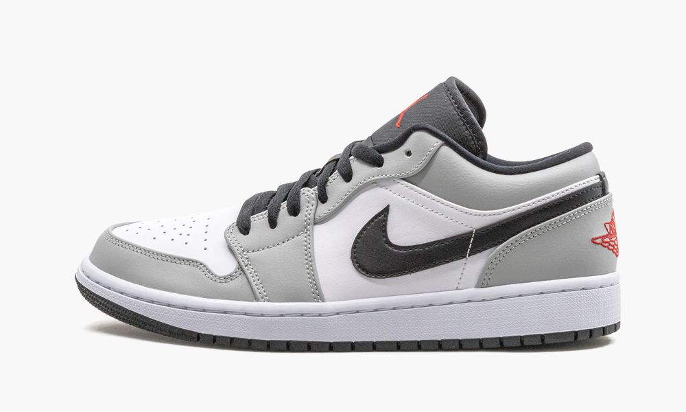 Sapatos Nike Air Jordan 1 Low "Light Smoke Grey" Masculino Branco Vermelhas Cinzentas Branco | Portugal-6735948