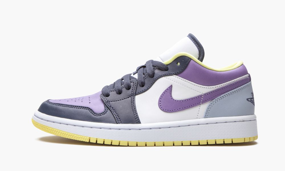 Sapatos Nike Air Jordan 1 Low SE "Mismatched Purple / Magenta" Feminino Branco Azuis | Portugal-7513486