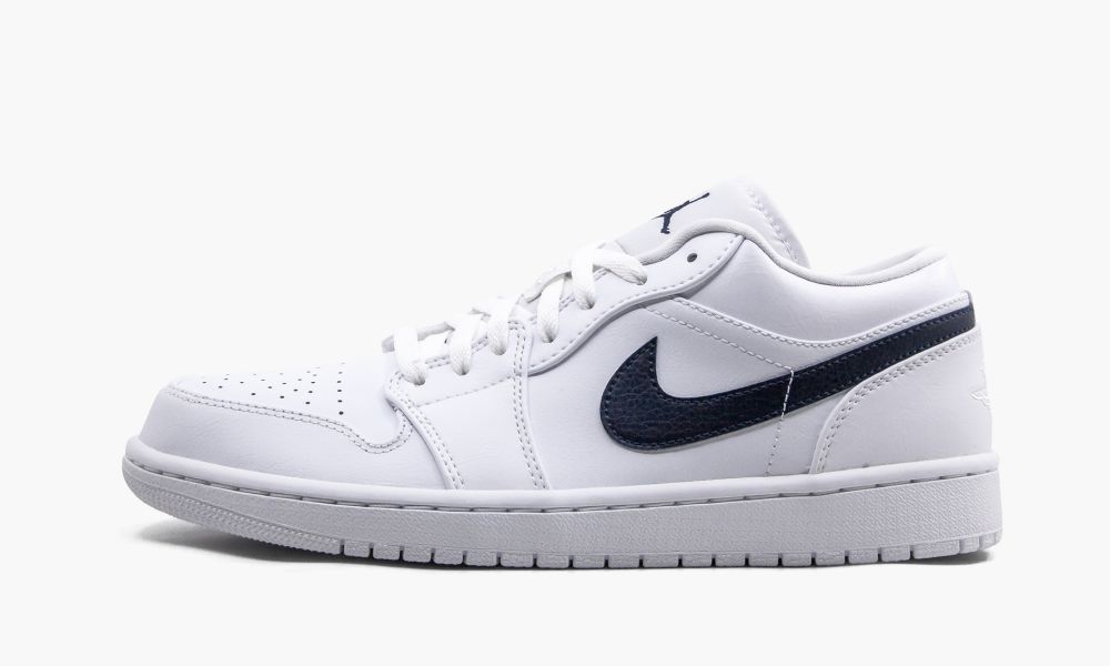 Sapatos Nike Air Jordan 1 Low "White / Obsidian" Masculino Branco Obsidiana | Portugal-2069387