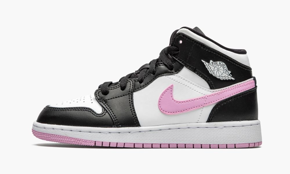 Sapatos Nike Air Jordan 1 MID GS "Arctic Pink" Criança Pretas Branco Pretas Rosa | Portugal-5817924