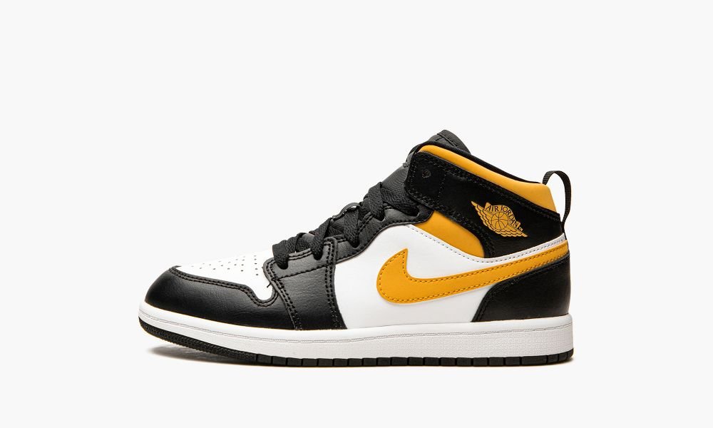 Sapatos Nike Air Jordan 1 MID PS "Pollen" Criança Pretas Branco | Portugal-6428017