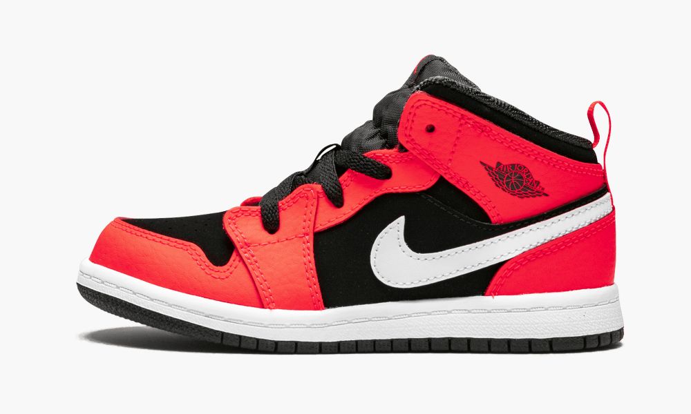 Sapatos Nike Air Jordan 1 MID (TD) "Infrared 23" Criança Pretas Vermelhas Branco | Portugal-2086134