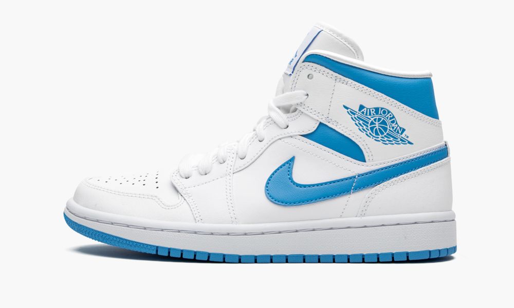 Sapatos Nike Air Jordan 1 MID "UNC" Feminino Branco Azuis | Portugal-9470351