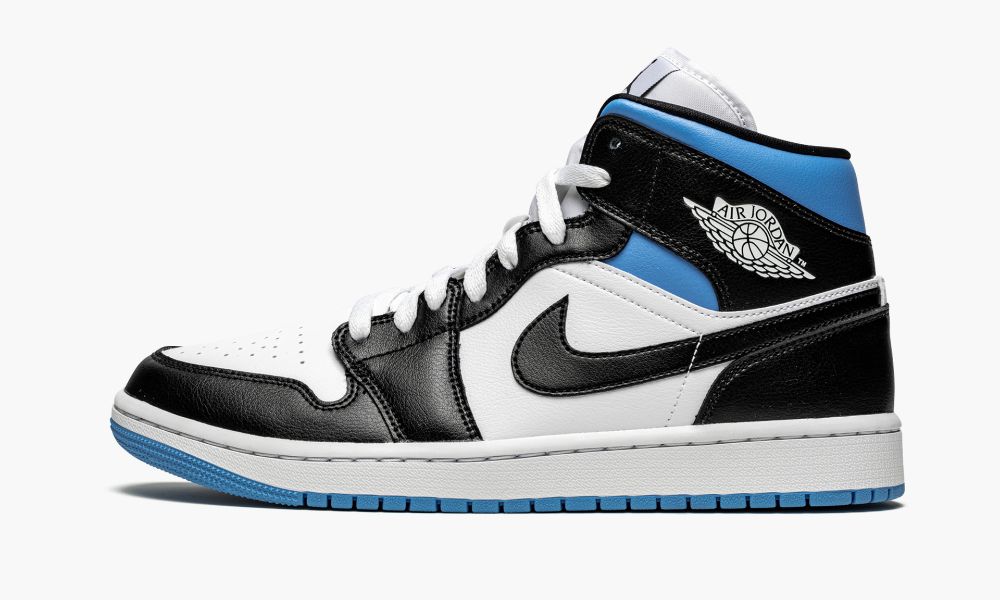 Sapatos Nike Air Jordan 1 Medio "Black / White / University Blue" Feminino Pretas Branco Azuis | Portugal-5824960