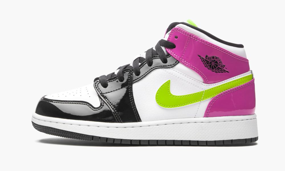 Sapatos Nike Air Jordan 1 Medio Criança Pretas Branco Pretas Rosa Branco | Portugal-8230547