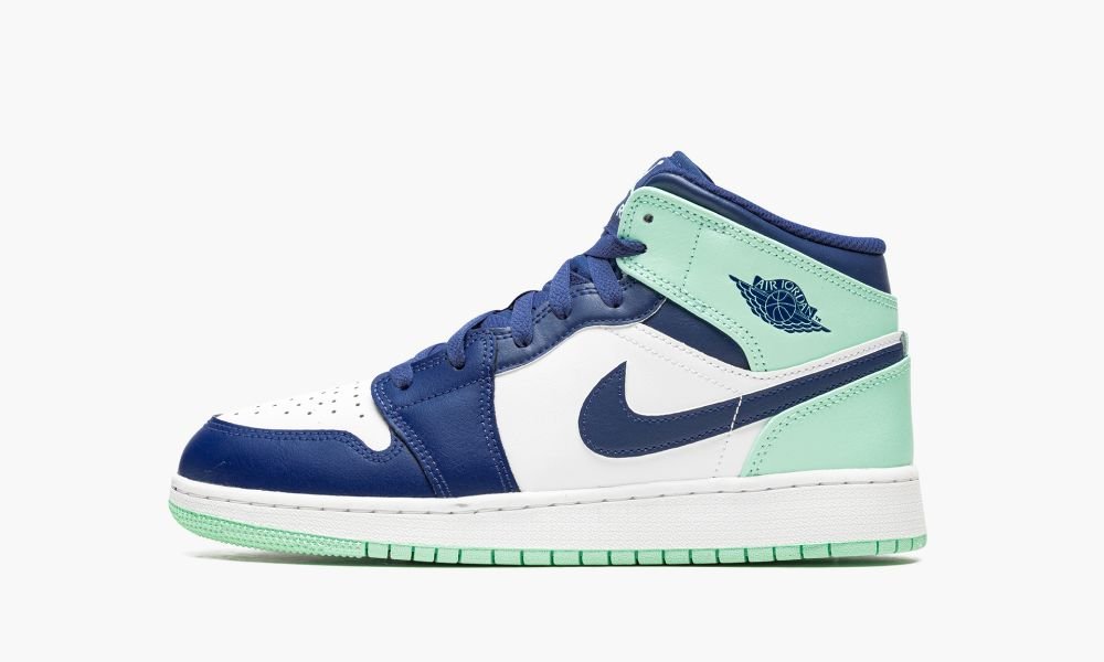 Sapatos Nike Air Jordan 1 Medio GS "Blue Mint" Criança Azuis Azul Marinho Verdes Branco Menta | Portugal-5172043