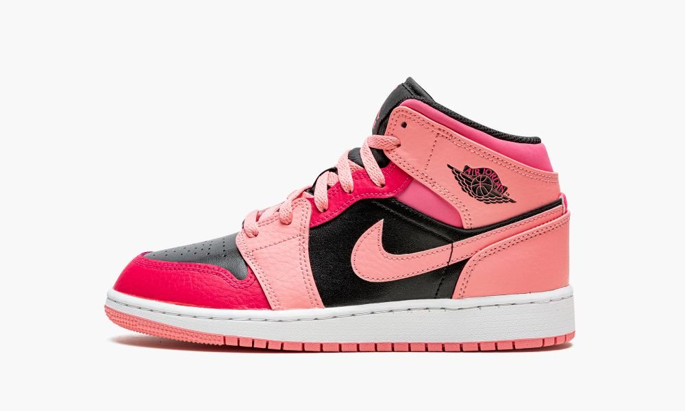 Sapatos Nike Air Jordan 1 Medio (GS) "Coral Chalk" Criança Coral Pretas Vermelhas Rosa | Portugal-6083195