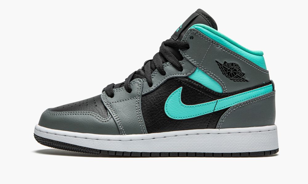 Sapatos Nike Air Jordan 1 Medio GS "Grey / Aqua" Criança Pretas Azuis Verdes Cinzentas | Portugal-5017248