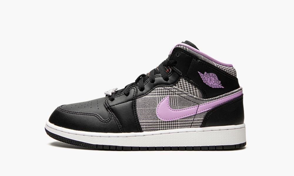 Sapatos Nike Air Jordan 1 Medio GS "Houndstooth" Criança Pretas Branco Rosa | Portugal-5187930