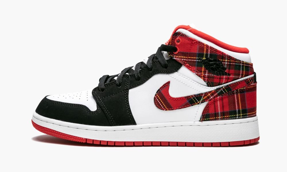 Sapatos Nike Air Jordan 1 Medio (GS) "Plaid" Criança Vermelhas Pretas Vermelhas Branco | Portugal-1853702