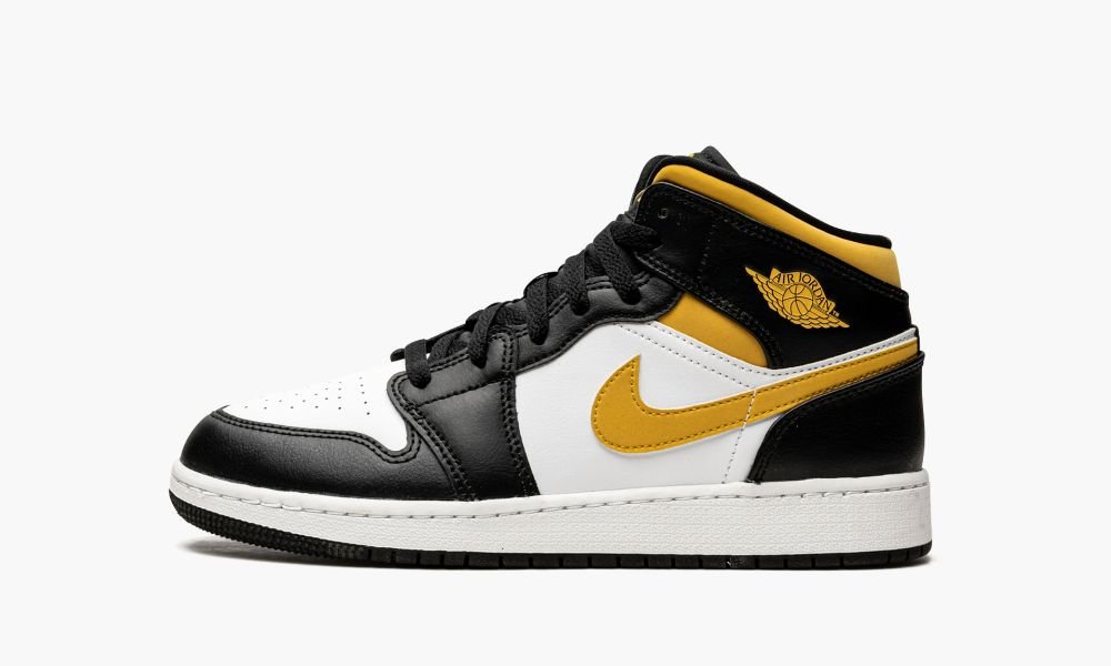 Sapatos Nike Air Jordan 1 Medio GS "Pollen / Black / White" Criança Pretas Branco | Portugal-9830716