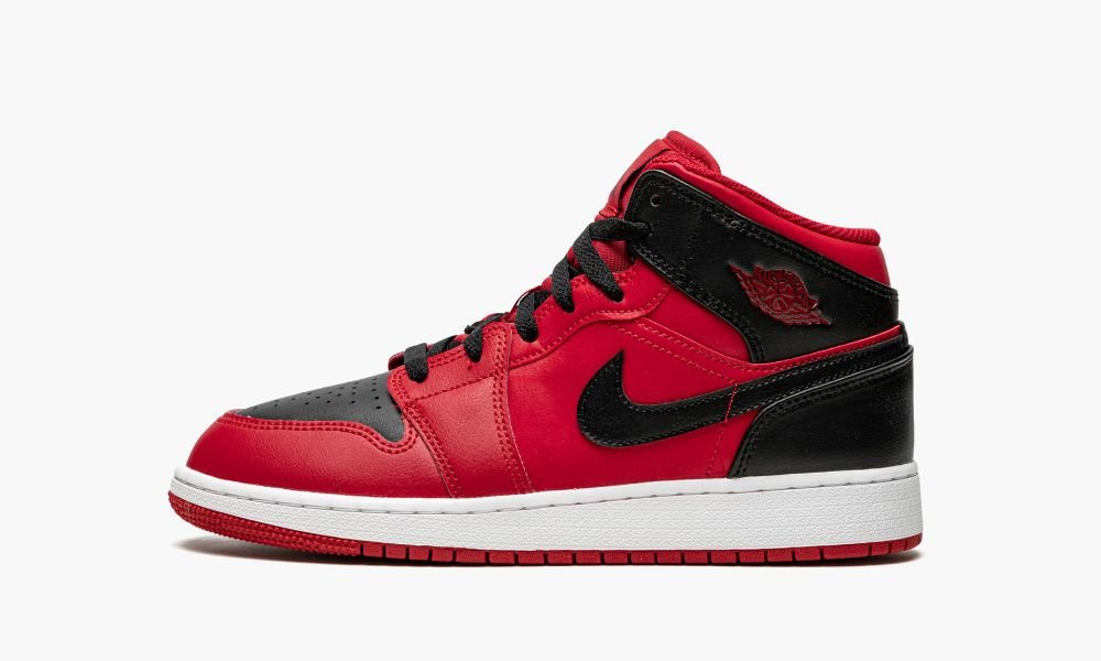 Sapatos Nike Air Jordan 1 Medio GS "Reverse Bred" Criança Pretas Vermelhas Branco | Portugal-5230948