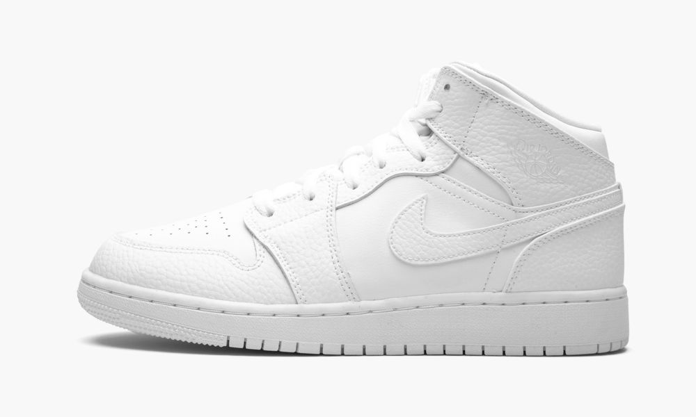 Sapatos Nike Air Jordan 1 Medio GS "Triple White" Criança Branco | Portugal-1094256