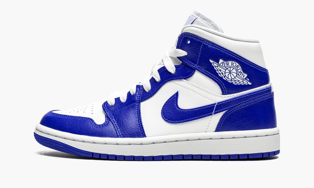 Sapatos Nike Air Jordan 1 Medio "Kentucky Blue" Feminino Branco Azuis Azul Marinho | Portugal-9846035