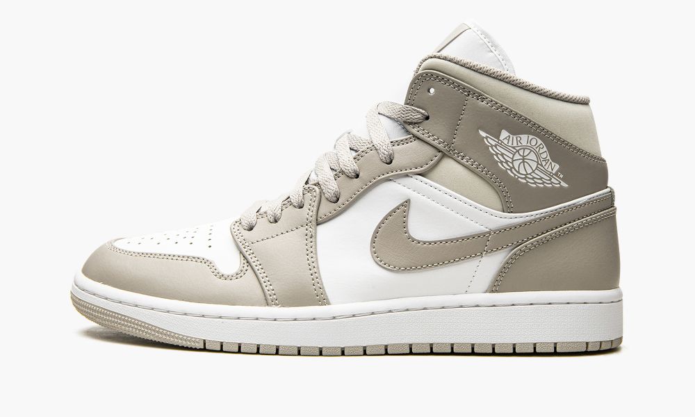 Sapatos Nike Air Jordan 1 Medio "Linen" Masculino Luz Cinzentas Branco Cinzentas | Portugal-0148327