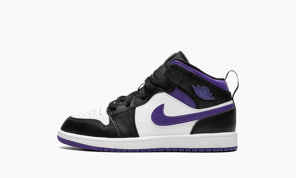 Sapatos Nike Air Jordan 1 Medio PS "Dark Iris" Criança Pretas Branco | Portugal-3945061