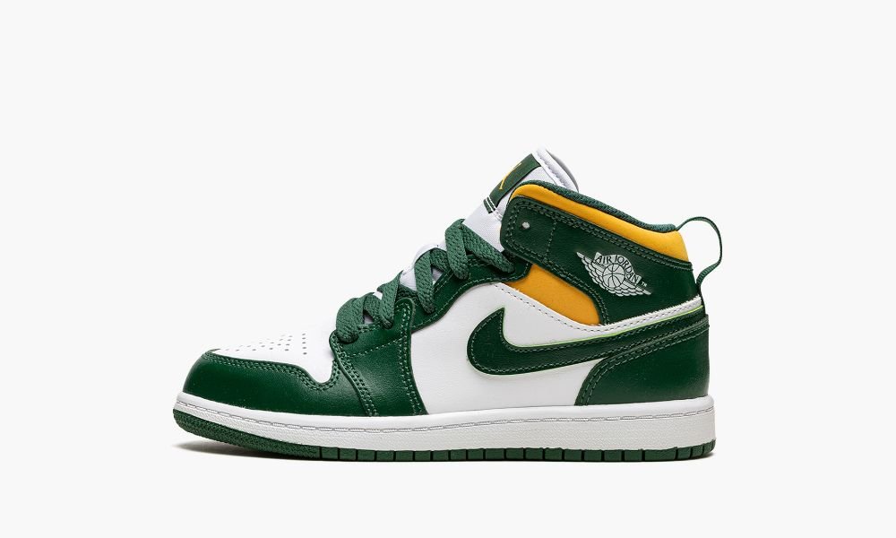 Sapatos Nike Air Jordan 1 Medio PS "Sonics" Criança Branco Verdes | Portugal-4136297