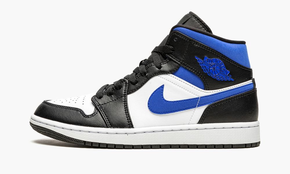 Sapatos Nike Air Jordan 1 Medio "Racer Blue / Black / White" Masculino Branco Pretas Azuis | Portugal-6291357