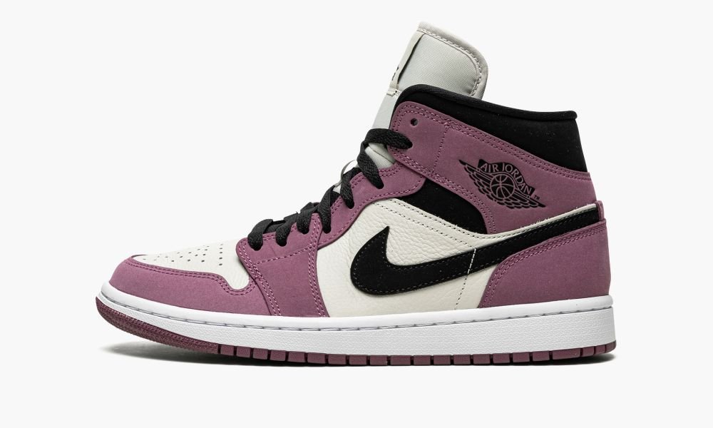 Sapatos Nike Air Jordan 1 Medio SE "Berry Pink" Feminino Branco Roxo Pretas | Portugal-3912745