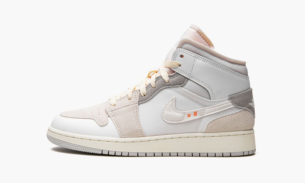 Sapatos Nike Air Jordan 1 Medio SE Craft Criança Branco Cinzentas | Portugal-8365492