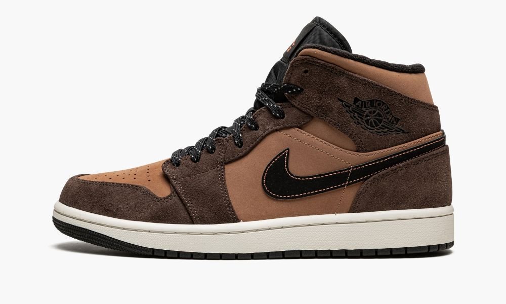 Sapatos Nike Air Jordan 1 Medio SE "Earth Tone" Masculino Marrom Chocolate Vermelhas | Portugal-2091876