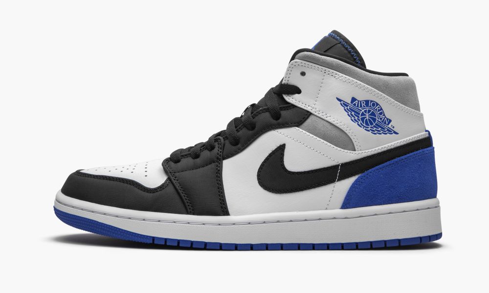 Sapatos Nike Air Jordan 1 Medio SE "Game Royal Black Biqueira" Masculino Pretas Branco Azul Marinho | Portugal-0132486