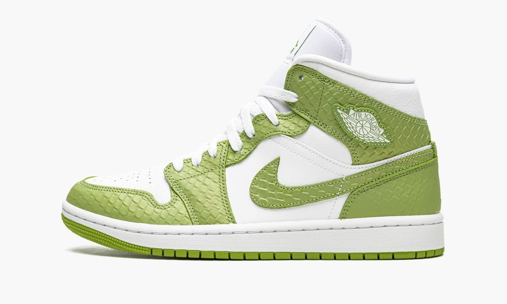 Sapatos Nike Air Jordan 1 Medio SE "Green Python" Feminino Branco Verdes | Portugal-0238964