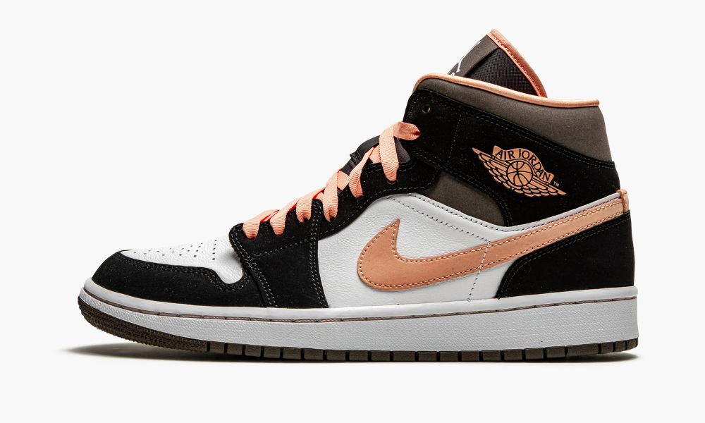 Sapatos Nike Air Jordan 1 Medio SE "Peach Mocha" Feminino Pretas Branco Pretas Abricó | Portugal-1482506