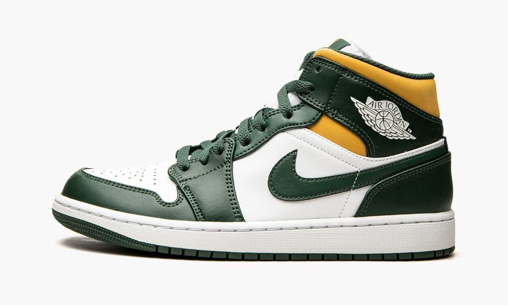 Sapatos Nike Air Jordan 1 Medio "Sonics" Masculino Branco Verdes | Portugal-4062918