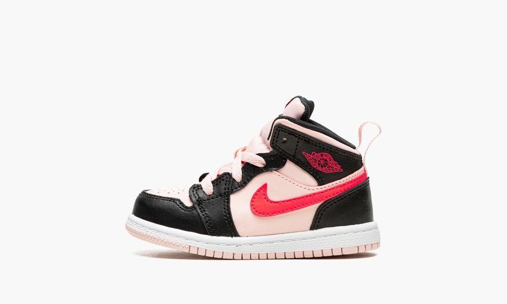 Sapatos Nike Air Jordan 1 Medio (TD) Criança Pretas Vermelhas Pretas Rosa | Portugal-4521763