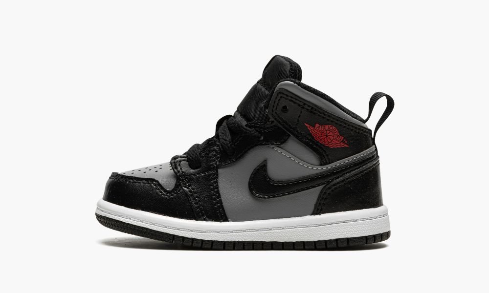 Sapatos Nike Air Jordan 1 Medio (TD) Criança Pretas Vermelhas Cinzentas | Portugal-8705932