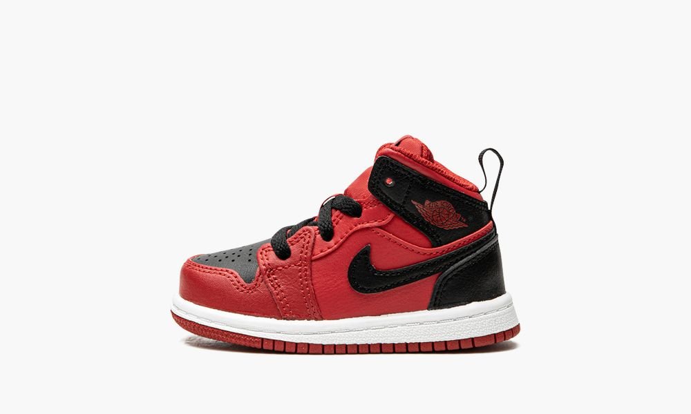 Sapatos Nike Air Jordan 1 Medio (TD) "Gym Red" Criança Pretas Vermelhas Branco | Portugal-8143769