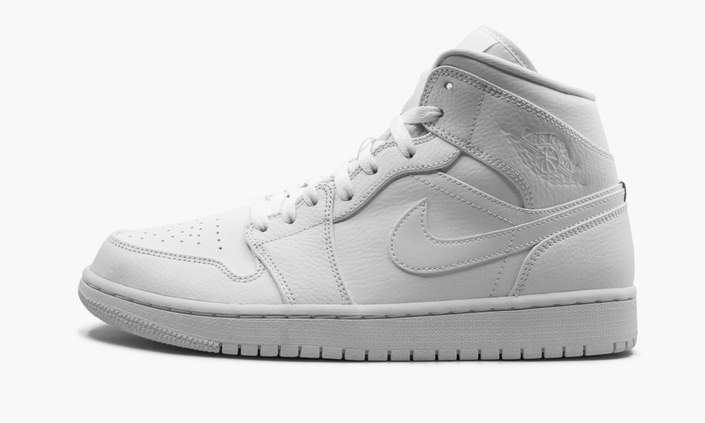 Sapatos Nike Air Jordan 1 Medio "Triple White" Masculino Branco | Portugal-2403659